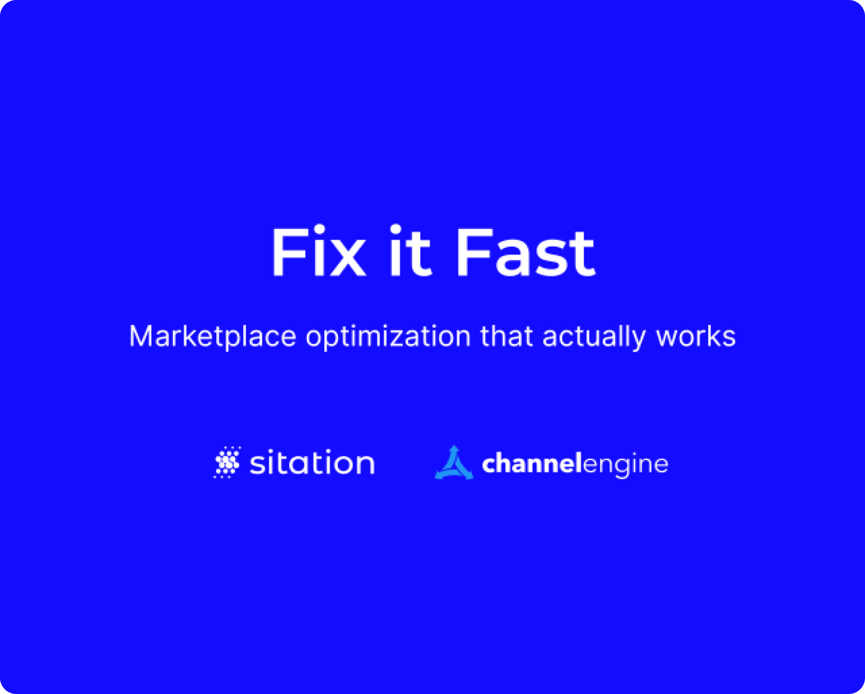 Fix it Fast: Marketplace optimization that works