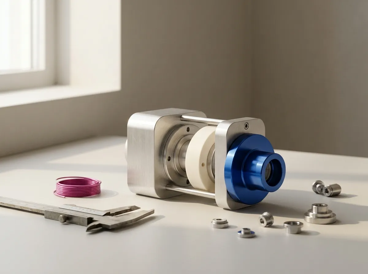 Precision components illustrating thoughtful engineering and assembly